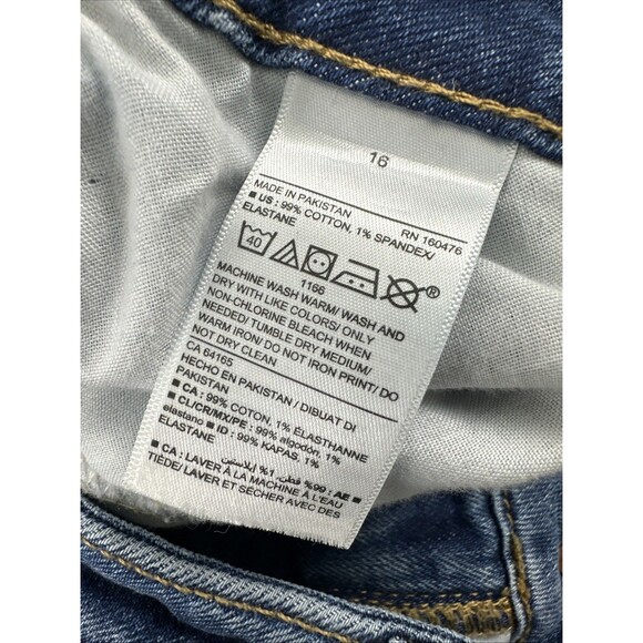 Old Navy Wide Leg Extra High Rise Jeans Denim Relaxed Zip Button 580116 Women 16 - Picture 8 of 14